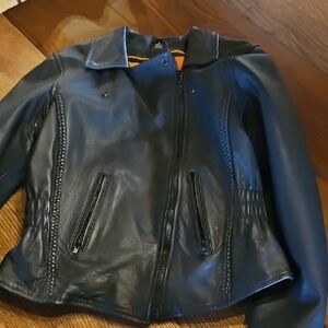 DANIEL SMART Black Leather Jacket
